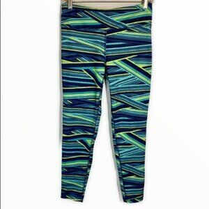 Everlast Striped Neon Workout Leggings Women’s Size Medium